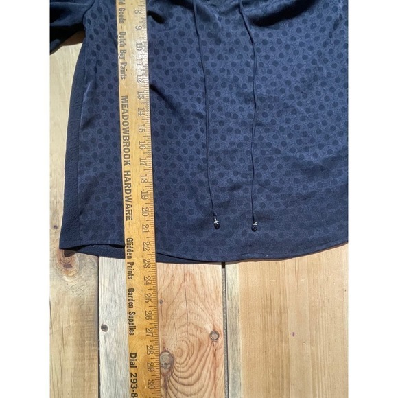 Anthropologie Current Air Blue Blouse w/ ruffle sleeves. Women's XS - Picture 7 of 8